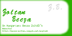 zoltan becza business card